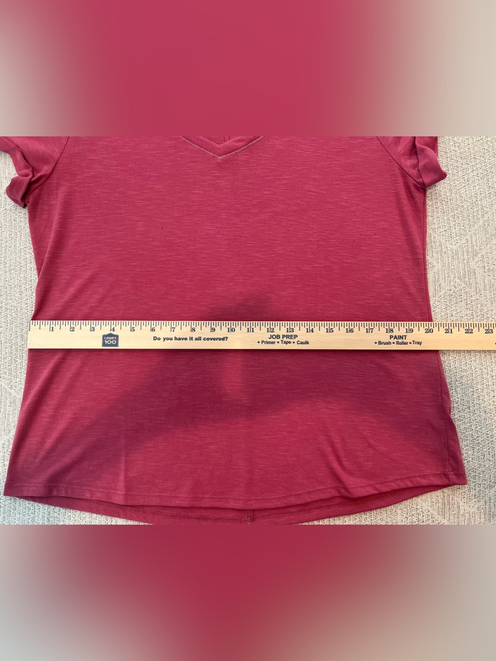 White House Black Market V-Neck Tee - Dusty Rose - Picture 6 of 6